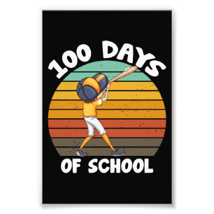 Impression Photo Enfants 100 Jours D'école Garçons 100ème Jour Base