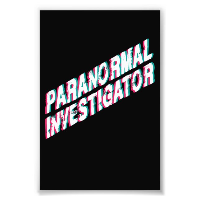 Impression Photo Enquêteur paranormal (Devant)