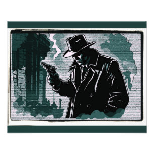 Impression Photo Enquêteur Urbain de Ville Crue Style Vintage 1940