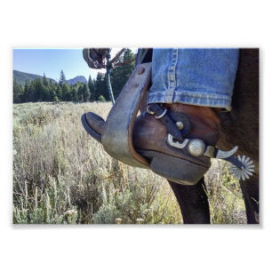 Impression Photo Épingles de botte de cheval de Cowboy