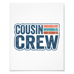 Impression Photo Équipe de cousins rétro Cadeaux de réunion de fami
