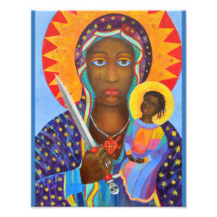 Impression Photo Erzulie Dantor Black Madonna Voodoo Lwa