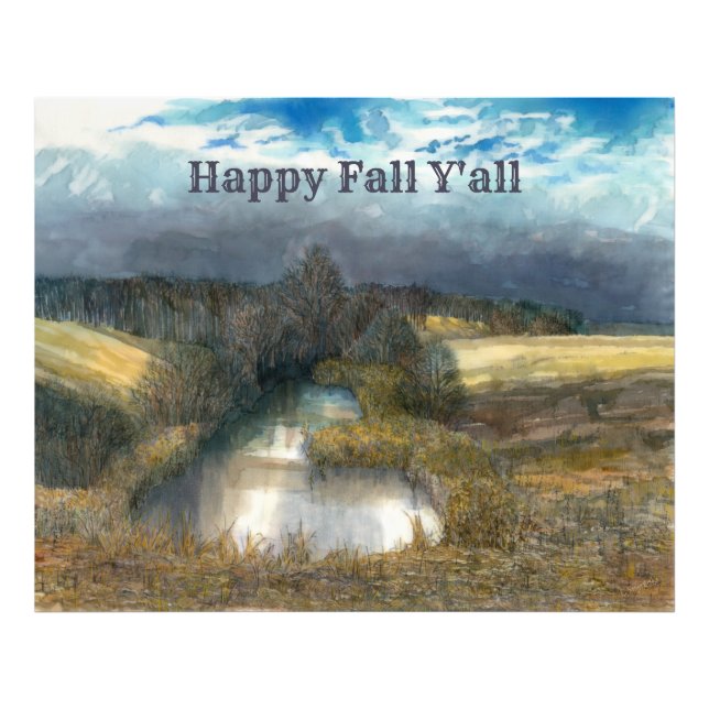 Impression Photo Etanche d'automne peinture aquarelle (Devant)