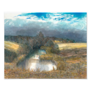 Impression Photo étang d'automne