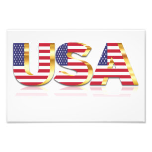 Impression Photo États-Unis - États-Unis d'Amérique - Drapeau - Pat