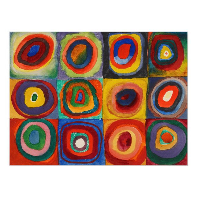 Impression Photo Étude de couleur par Wassily Kandinsky (Devant)