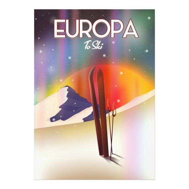 Impression Photo Europa - Lune de Jupiter Art spatial. (Devant)