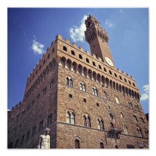Impression Photo Europe, Italie, Florence. Le Plazzo médiéval