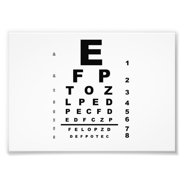 Impression Photo Examen du graphique de test des yeux (Devant)