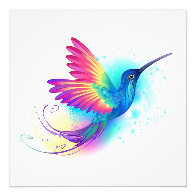 Impression Photo Exotic Rainbow Hummingbird (Devant)