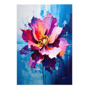 Impression Photo Explosion florale éclatante Art floral Abstrait