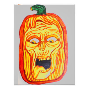 IMPRESSION PHOTO FACE CITROUILLE HALLOWEEN ERIE