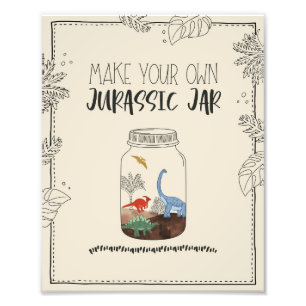 Impression Photo Faites votre propre panneau d'anniversaire Jar Din