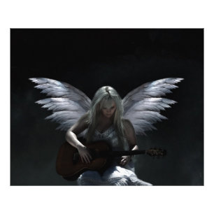 Impression Photo Fallen Angel "guitare noire"