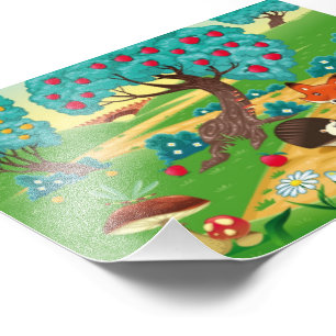 Impression Photo Famille des animaux dans le bois