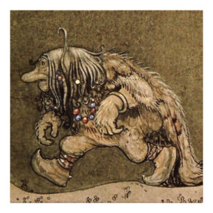 Impression Photo "Farm Troll" de l'artiste suédois John Bauer