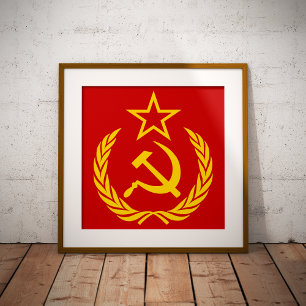 Impression Photo Faucille et marteau, URSS, CCCP, communisme