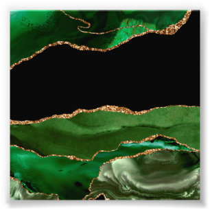 Impression Photo Faux Emerald Green Marbled Agate