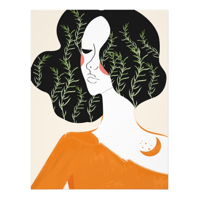 Impression Photo Femme Abstrait minimal Mur Art Imprimer Rustique (Devant)