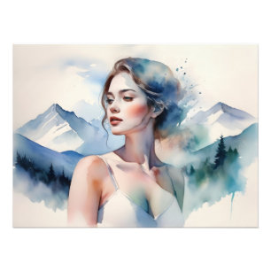 Impression Photo Femme art double exposition