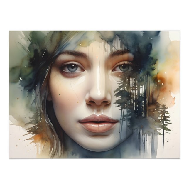 Impression Photo Femme art double exposition (Devant)