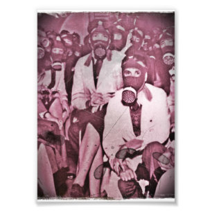 Impression Photo Femmes dans des masques de gaz