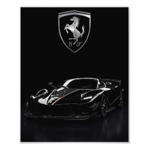 Impression Photo Ferrari FXX-K Hypercar noire   Supercar sombre