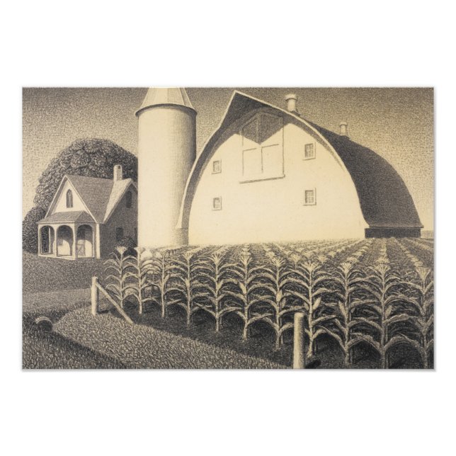 Impression Photo Fertility, Iowa par Grant Wood (Devant)