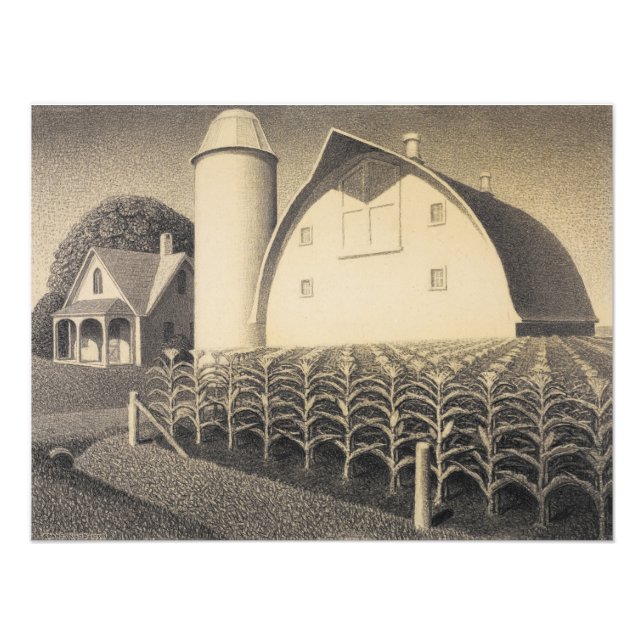 Impression Photo Fertility, Iowa par Grant Wood (Devant)