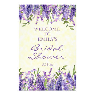 Impression Photo Fête de mariage Floral Lavande Violet Jaune 