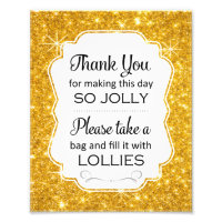 Fête des mariées Buffet Lolly Faux Gold
