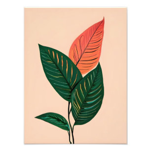 Impression Photo Feuilles botaniques Abstraits - Peinture murale mi
