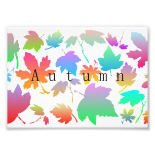 Impression Photo Feuilles d'automne colorées