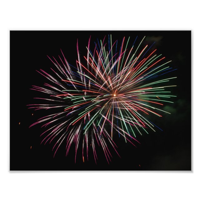 Impression Photo Feux d'artifice multicolore (Devant)