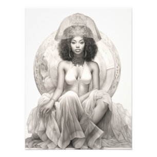 Impression Photo Fille exotique sur un canapé