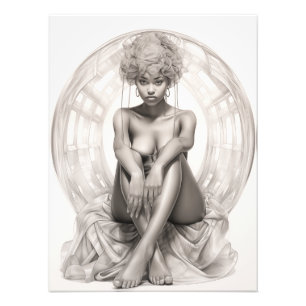 Impression Photo Fille exotique sur un canapé