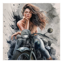 Fille motard