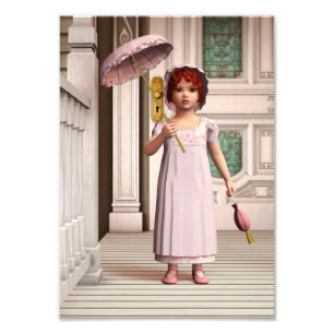 Impression Photo Fille Vintage - Douce Art Rétro de Style Victorien