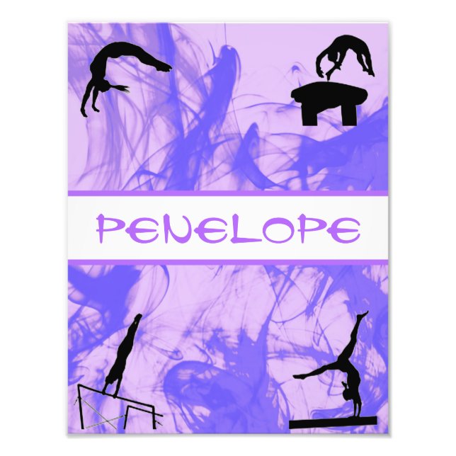 Impression Photo Filles Gymnastique Événements Smokey Purple Abstra (Devant)