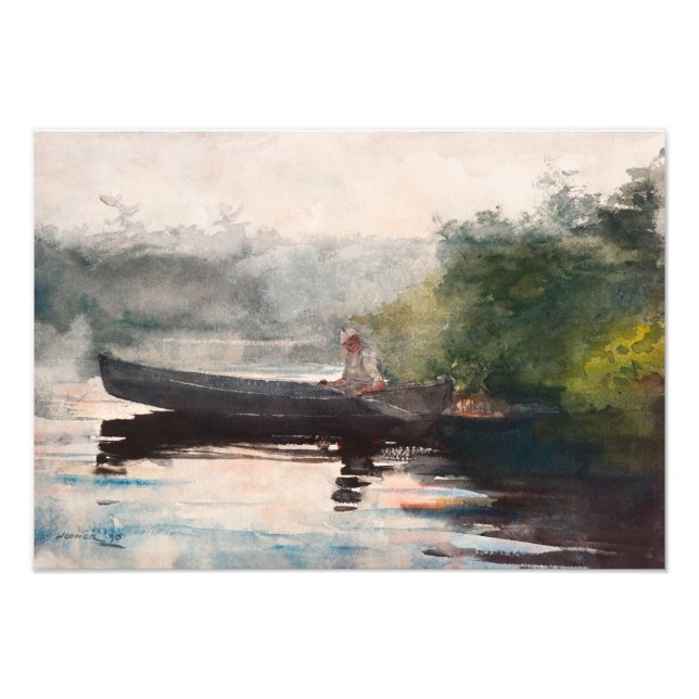 Impression Photo Fin de journée, Adirondacks by Winslow Homer (Devant)