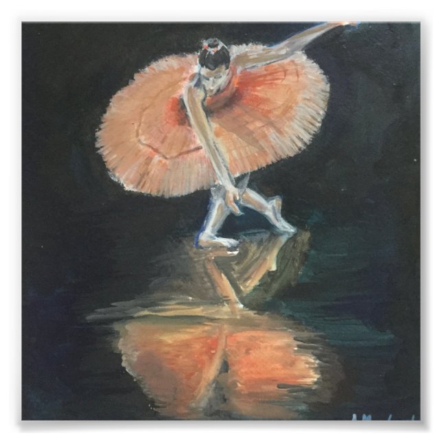 Impression Photo Finale Bow orange Tutu Ballerina Imprimer (Devant)