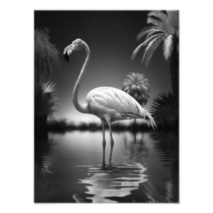 Impression Photo Flamant rose dans une piscine