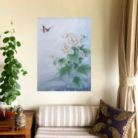 Fleur chinoise avec papillon