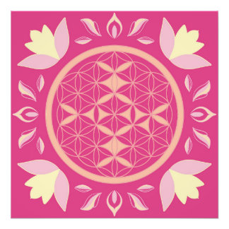 Impression Photo fleur de vie rose