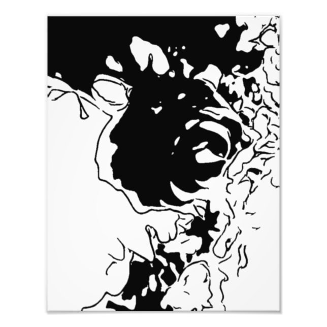 Impression Photo Fleur Doodle (Devant)