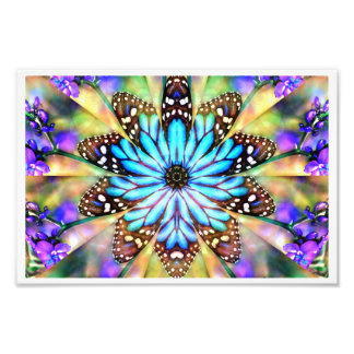 Impression Photo Fleur papillon Abstraite
