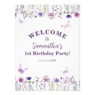 Impression Photo Fleur sauvage aquarelle Jardin 1er anniversaire Bi