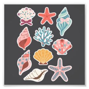 Impression Photo Fleur sauvage Coquillage Clam Vibes estivales Flor