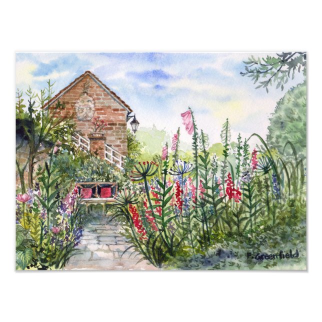 Impression Photo Fleur sauvage d'été Jardin anglais à York (Devant)