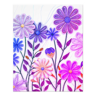 Impression Photo Fleurs en Papier et Fil : Fleur sauvage en quillin